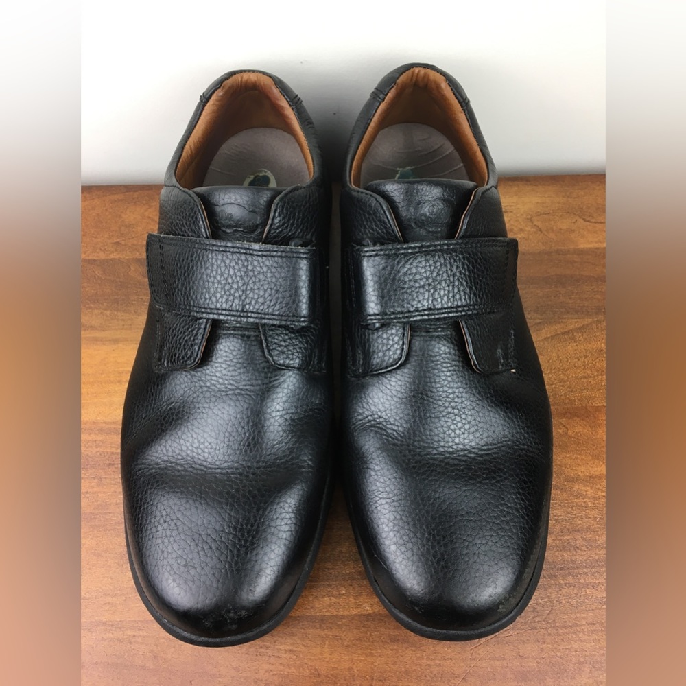 Dr. Comfort William Black Leather Adjustable Diabetic Shoes Hook Look Men’s 14W. - Picture 6 of 12